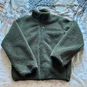 uniqlo forest green fleece